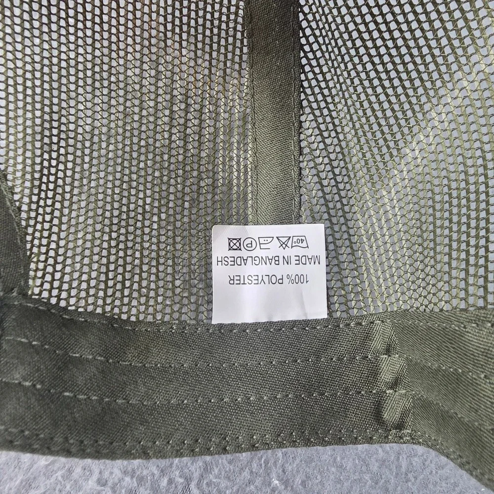 Bass Pro Shops Club Trucker Hat Olive Green Mesh Snapback Fishing Cap